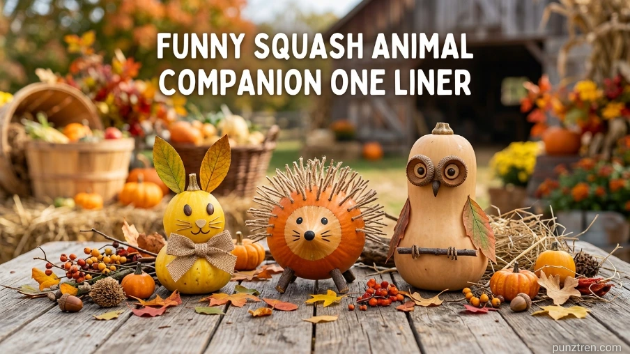 Funny Squash Animal Companion One Liner