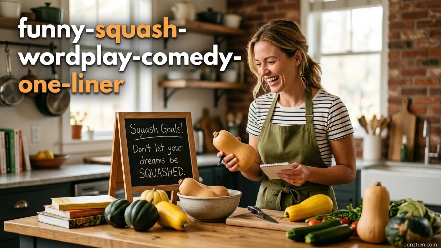 Funny Squash Wordplay Comedy One Liner