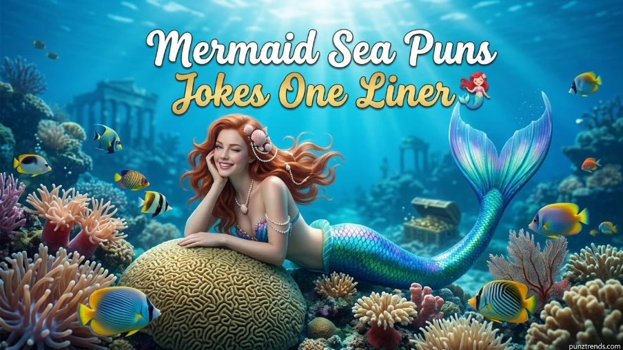 Mermaid Sea Puns Jokes One Liner 🧜‍♀️