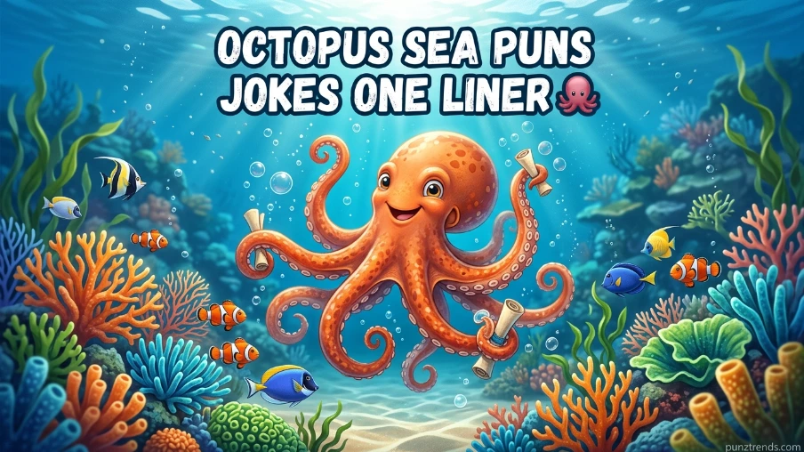 Octopus Sea Puns Jokes One Liner 🐙