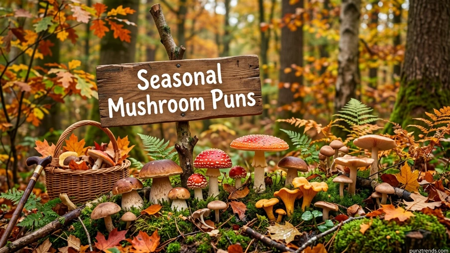 Seasonal Mushroom Puns