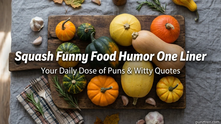Squash Funny Food Humor One Liner
