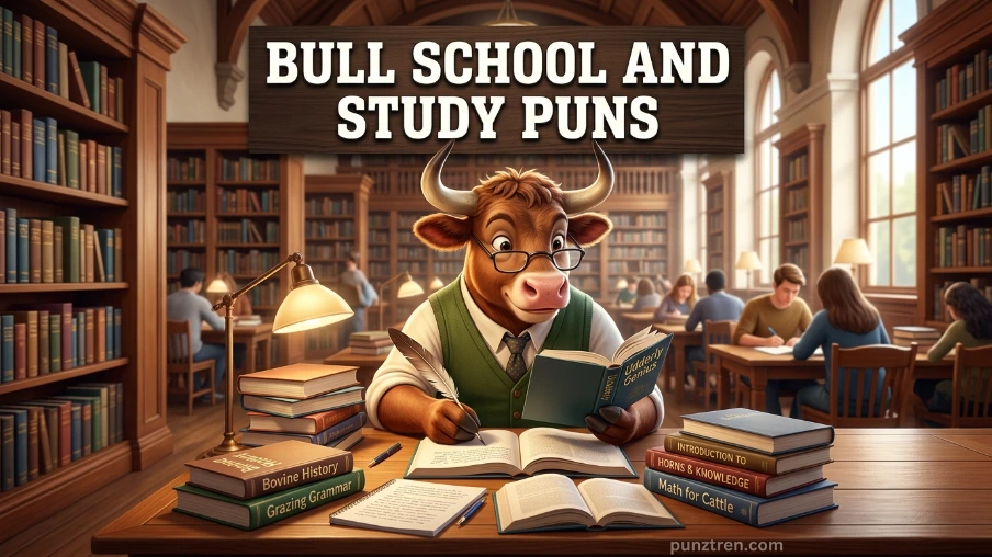 Bull School and Study Puns
