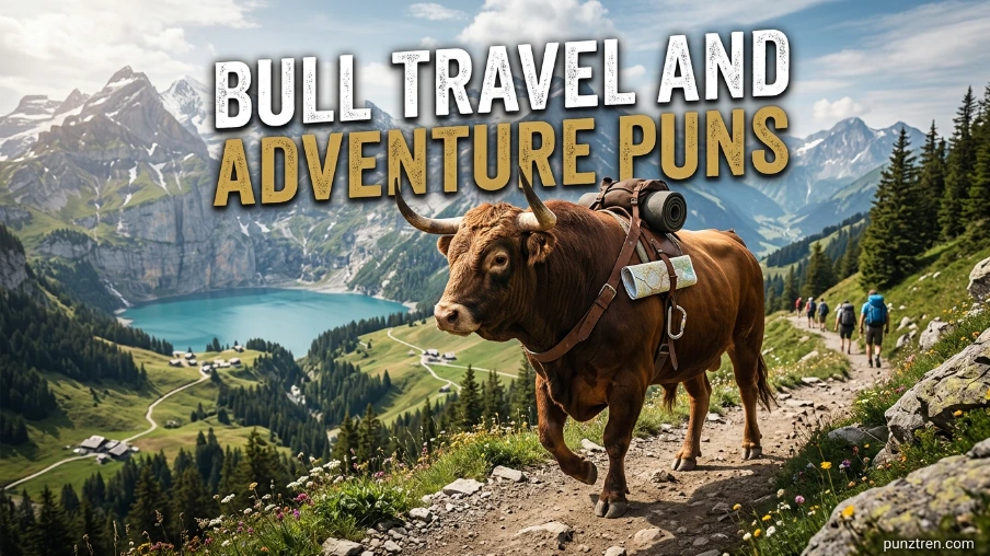 Bull Travel and Adventure Puns