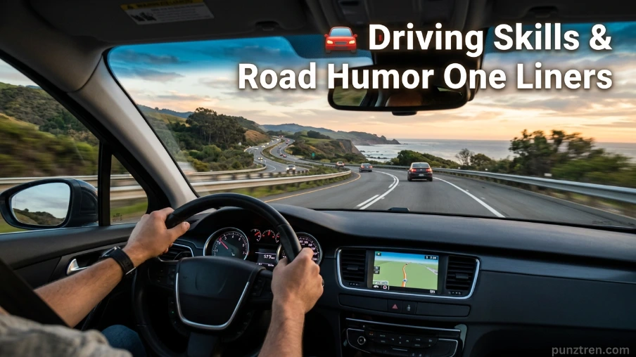 🚗 Driving Skills & Road Humor One Liners