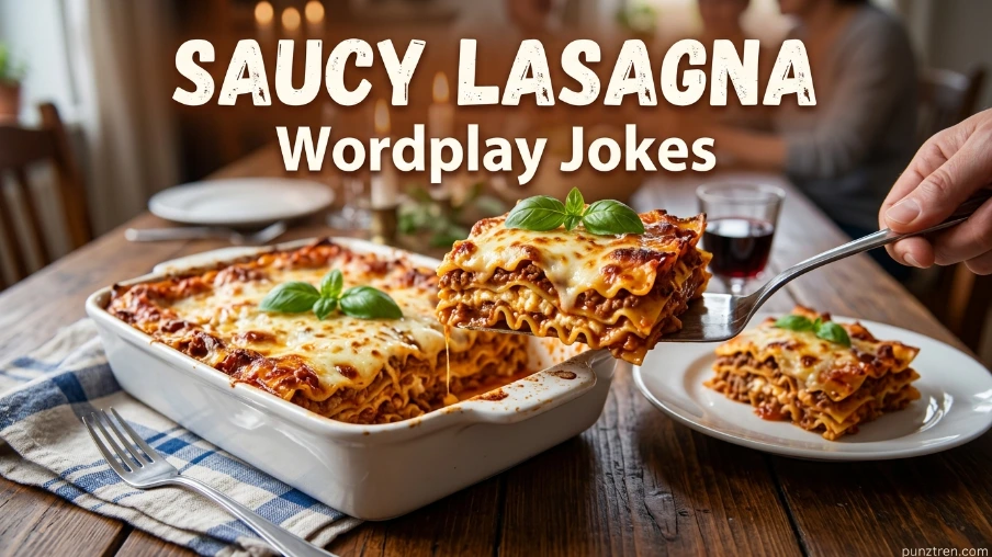 Saucy Lasagna Wordplay Jokes