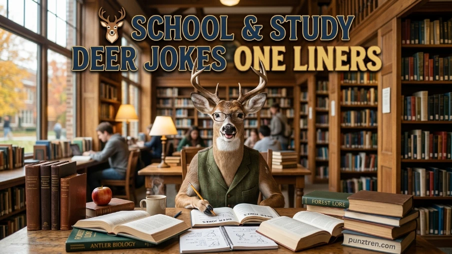 🦌 School & Study Deer Jokes One Liners