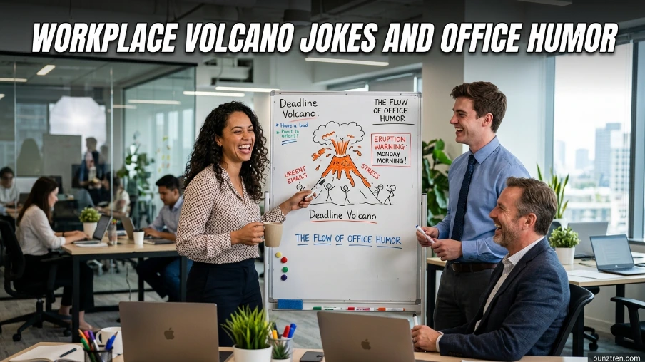 Workplace Volcano Jokes and Office Humor