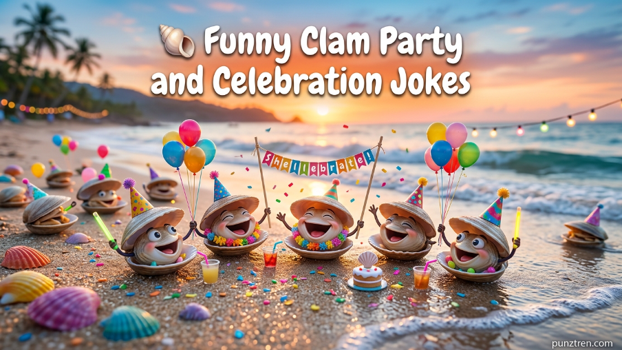 🐚 Funny Clam Party and Celebration Jokes