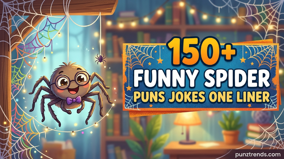 150+Funny Spider Puns Jokes One Liner
