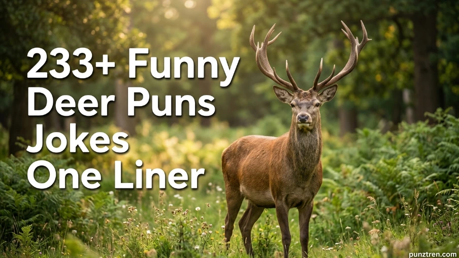 233+ Funny Deer Puns Jokes One Liner