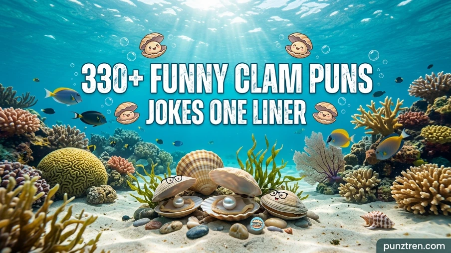330+ Funny Clam Puns Jokes One Liner 