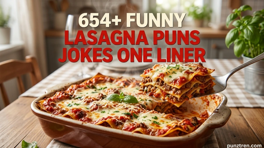 654+ Funny Lasagna Puns Jokes One Liner